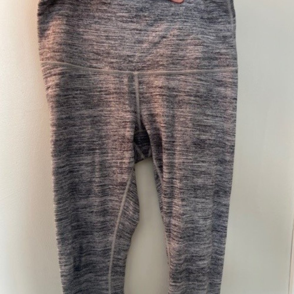 Lululemon Wunder Under High Rise Heathered Grey Leggings Size 8